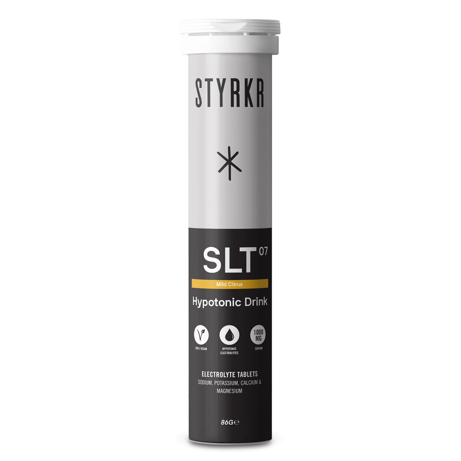 STYRKR SLT07 Hydration Electrolytes Tablets Mild Citrus 1000mg